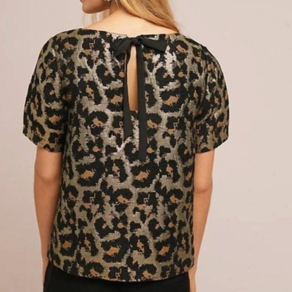 Anthropologie Tops - Hutch Anthropologie Leopard Blouse